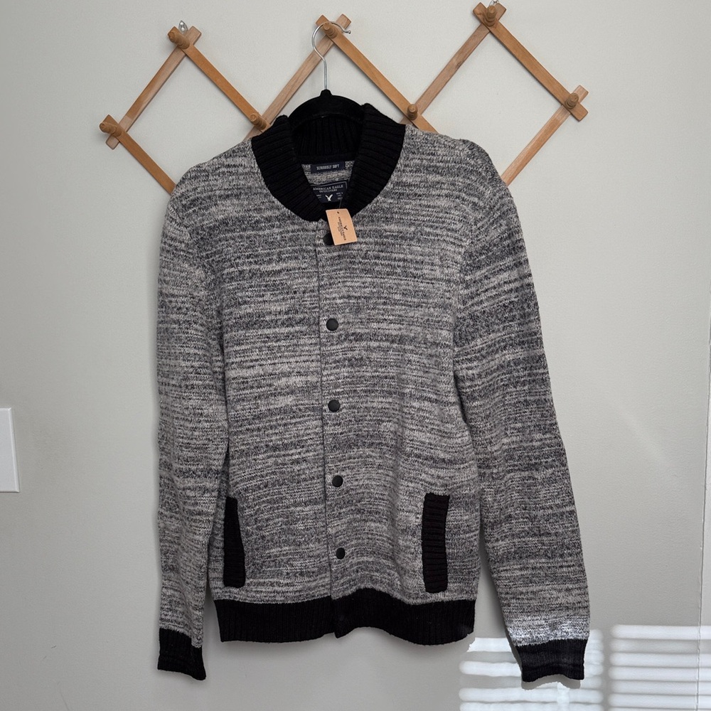 American Eagle sweater jacket varsity style